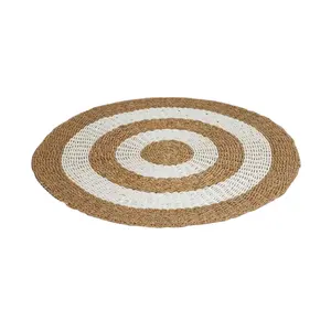 100% Eco-friendly Seagrass Rug Refreshing Carpet Water Hyacinth Carpet Picnic Mat Straw Floor Mat From Vietnam Manufacture