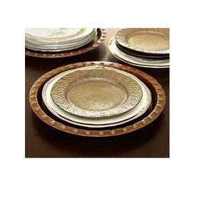 Assiettes décoratives de fête de mariage fournitures de Restaurant vaisselle polie brillante assiettes de chargeur transparentes - Product Image 2