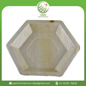 Vaisselle jetable écologique bols à feuilles de palmier hexagonales de différentes tailles 10x4 cm pour le service alimentaire de mariage - Product Image 4