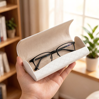 Étui à lunettes rectangulaire semi-rigide fait main en gros, boîte optique magnétique personnalisée pour accessoires de lunettes de soleil