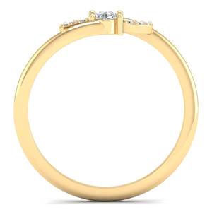 Anillos de Compromiso Solitario de Plata de Ley 925 con Moissanita, Chapados en Oro Amarillo de 14K y Rodio, Joyería para Mujer, Gran Venta - Product Image 4
