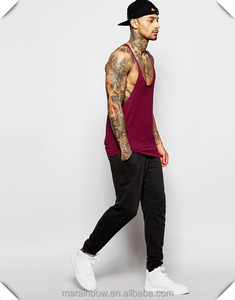 Manufacturer Custom Logo Gym Fitness mens stringer tank top gym men tank top - Product Image 4