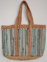 Tas Selempang Wanita Bohemian Ramah Lingkungan Berkualitas Tinggi Terbaru, Terbuat dari Katun Jute, untuk Penggunaan Sehari-hari dan Perjalanan