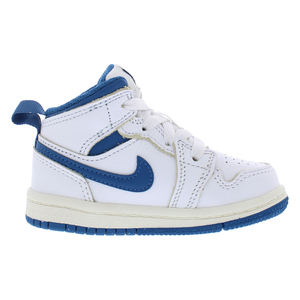 Zapatos Nike Jordan 1 Mid Se para bebés/niños pequeños Color: Blanco/Azul industrial 100% auténtico - Product Image 3