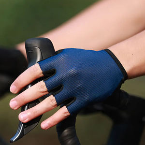 Gants de cyclisme demi-doigts antidérapants unisexes Gants de sport de course respirants Absorption des chocs Gants d'équitation de vélo en cuir - Product Image 6