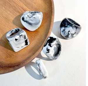 แหวนเรซินเครื่องประดับแฟชั่นจากอินเดียทำด้วยมือสำหรับผู้หญิงและเด็กผู้หญิงดูคลาสสิก - Product Image 2