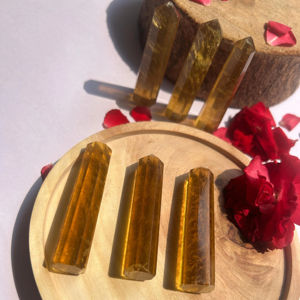 Offre Spéciale 4-6 Pouces Poli Jaune Fluorite Cristal Baguette Sept Chakra Feng Shui Tour D'énergie Méditation Spirituelle Pierre En Gros - Product Image 1