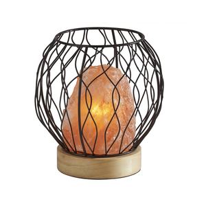 ตะกร้าไม้ธรรมชาติหิมาลัยสำหรับตกแต่งโคมไฟเกลือ Sian Enterprises แกะสลักสไตล์ฮวงจุ้ยดอกไม้ลายทะเลพีระมิดลวดลายบ้าน - Product Image 1