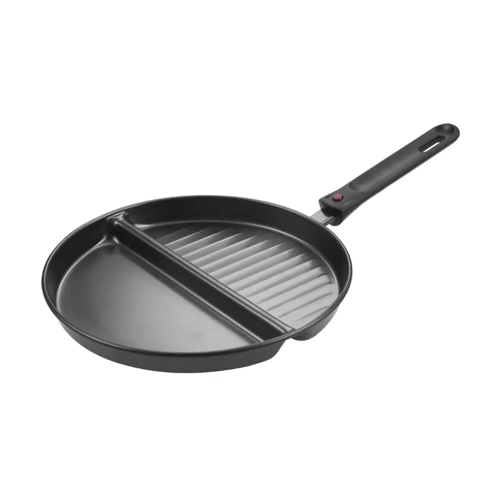 Taiwan Made Cookware Carbon Steel Non-stick Two Section 25CM Fry Pan
