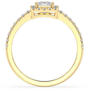 REYES Bagues de fiançailles en moissanite 0.74 carats certifiées GRA en argent sterling 925 pour femmes - Product Image 6