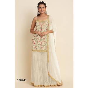 Ropa de fiesta de boda para señoras y niñas, bordado de estilo Sharara, Salwar Kameez, Festival tradicional, venta al por mayor - Product Image 1