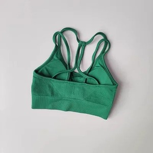 Soutien-gorge de sport de Yoga sans couture pour femmes 100% coton respirant Anti-sueur Gym haut court sans bretelles cristal Style Simple - Product Image 3
