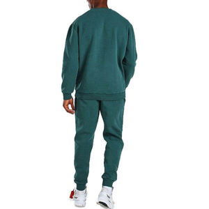 Ensemble de survêtement décontracté en coton pour homme – Coupe régulière, style streetwear, joggers imprimés, logo tendance, respirant, couleur unie - Product Image 2