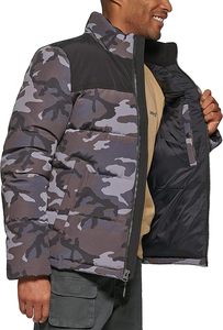 Men's High Street Winter Puffer Jacket Stand Collar Breathable Eco-Friendly Polyester Waterproof Hooded Full <b>Zip</b> Front - Product Image 6