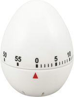 Outil de cuisine bon marché manuel en métal en forme d'oeuf minuterie de rotation mécanique ménage compte à rebours cuisinière rappel (blanc) usine plastique