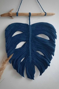 Juego de 3 Tapices de Macramé con Hojas Grises y Negras para Decoración Creativa del Hogar, Exhibición Artística y Mejora del Interior - Product Image 2