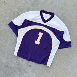 Logo personnalisé coupe maille maillot T-Shirt Sublimation sérigraphie service OEM uniforme de football américain maillot de football américain - Product Image 1