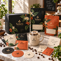 Coffret cadeau de café personnalisé AT PACK avec logo |   Boîtes et Sachets d'Emballage Premium pour Café Filtré, Idéaux pour Torréfacteurs, Cafés et Spécialités