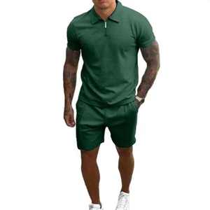 Survêtement pour hommes longueur genou court et chemise en coton tenue décontractée à la mode OEM ODM fournisseur en gros direct de l'usine - Product Image 2