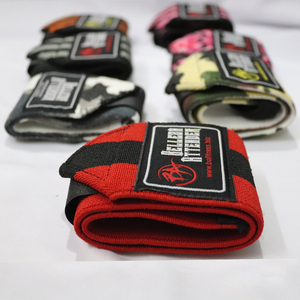 Muñequeras elásticas de nailon con logotipo personalizado para gimnasio, deportes, peso muerto, levantamiento de pesas, equipo de seguridad para Fitness - Product Image 3