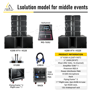 Hot bán kép 18 inch loa siêu trầm dòng mảng Loa hệ thống khuếch đại công suất sân khấu chuyên nghiệp âm nhạc DJ Loa thiết lập hệ thống - Product Image 6