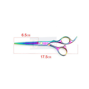 Ciseaux de coupe de coiffeur réglables professionnels en acier inoxydable lame droite personnalisée coupe de cheveux pointe pointue - Product Image 2