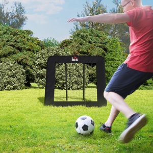 HOMCOM Rebondisseur extérieur pliable et réglable pour football, baseball et volley-ball, 128x118x108-120 cm, noir - Product Image 2