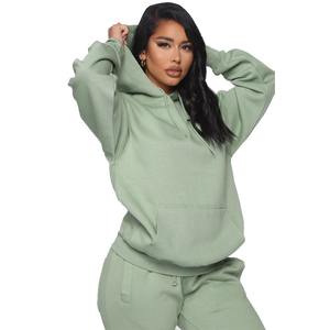 Sudadera con Capucha Gris Jaspeada de Moda Urbana para Mujer, con Bolsillo Canguro, 100% Algodón Ecológico de Alta Calidad - Product Image 4