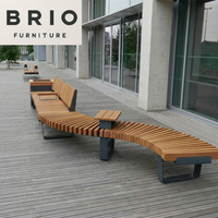 Banc de parc en bois moderne, sièges publics d'extérieur, vente en gros directe d'usine, mobilier de rue de luxe à prix avantageux, banc d'extérieur moderne