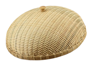 Plateau de service rond en rotin Lacvietcraft LV09221 de haute qualité fabriqué à la main avec couvercle alimentaire - Product Image 6