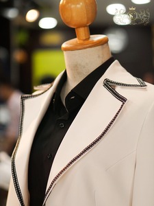 Pantalon en tissu de laine 100% pour femme, antistatique, plissé sur le devant, costume d'affaires, simple boutonnage, fermeture éclair, braguette - Product Image 4