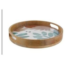 Plateau en bois massif de haute qualité avec poignée en corne Dernier plateau de service élégant pour les hôtels à la maison Haute finition pour une utilisation sur la table - Product Image 2