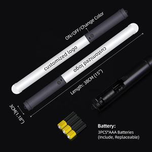 Baguettes en Silicone alimentées par piles, interrupteur LED, lumières rvb, télécommande, clignotant, ABS, bâton d'éclairage en vrac - Product Image 3