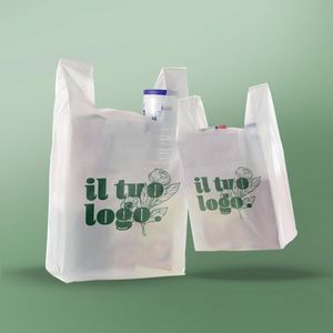 Sac de courses en tissu non tissé compostable et biologique avec poignée - Personnalisé - Product Image 2