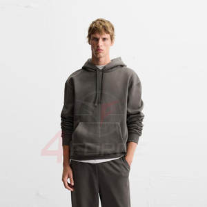 เสื้อฮู้ดดี้ผู้ชายทรงหลวม ผ้าฝ้ายฟลีซ 500GSM เป็นมิตรกับสิ่งแวดล้อม สั่งทำได้ตามต้องการ รับผลิตแบบ OEM แบรนด์ส่วนตัว สไตล์สตรีทแฟชั่น - Product Image 2