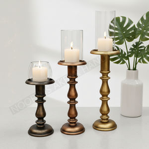 2026 bougeoir conique Ombre Antique fini bougeoir ensemble pour mariage bougeoir en aluminium de qualité durable - Product Image 5