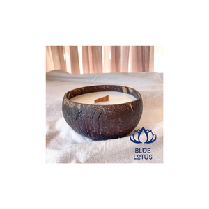 Bougie parfumée artisanale en coquille de noix de coco, ronde, bohème, aromathérapie, yoga, méditation, durée de combustion de 40 à 60 heures, parfum floral végétal - Product Image 1