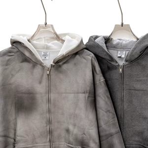 Chaqueta de Invierno Azul Marino con Cierre, Diseño Desgastado con Pedrería, Lavado Ácido, para Hombre, Transpirable y de Secado Rápido, Nueva, de Calidad, Precio Razonable - Product Image 4