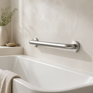 Barre d'appui en nickel brossé de 24 pouces pour douche et baignoire, rail de sécurité mural en acier inoxydable pour salle de bain - Product Image 3