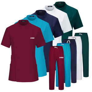 เสื้อคอตตอนผ้าโพลีเอสเตอร์สำหรับผู้หญิงชุดคอตตอนสำหรับผ่าตัดแพทย์โรงพยาบาลร้านเสริมสวย - Product Image 1