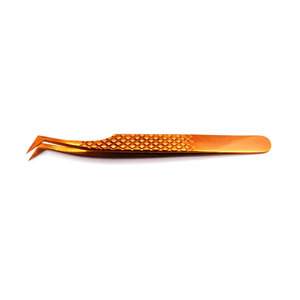 Pince à épiler pour extension de cils OEM 45/75/90 degrés Nano Grip avec logo personnalisé vente en gros pince à épiler en fibre à pointe pointue avec logo imprimé - Product Image 2