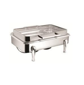 Plat de chauffe-plats en acier inoxydable de conception italienne en deux tons fini pour l'hôtel et les restaurants gardant les aliments chauds - Product Image 1