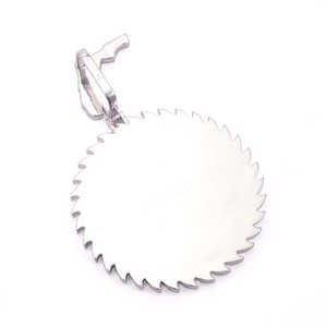 Pendentif circulaire personnalisé en or 14 carats avec moissanite, pendentifs et breloques uniques - Product Image 2