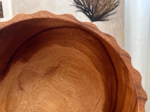 Beau bol à mélanger en bois pour salade de fruits et légumes et réglage de table moderne - Product Image 2