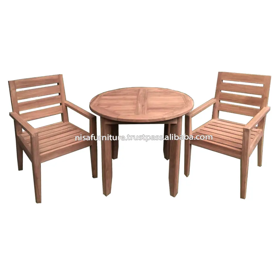 Mobili da giardino per esterni in legno di Teak set da pranzo e tavolo sedie da balcone