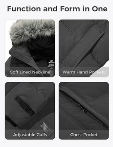 Vente chaude Veste d'hiver longue de conception de mode pour hommes sur mesure Vestes matelassées - Product Image 6