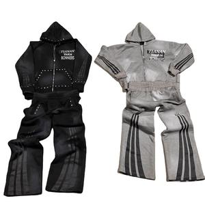 Sweat à capuche unisexe décontracté, écologique, respirant, séchage rapide, léger, hiver, délavé au soleil, effet délavé à l'acide, imprimé intégral - Product Image 1