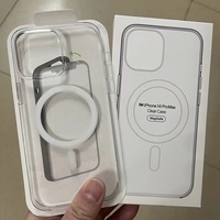 Nouvelle coque de téléphone rigide en PC transparente et durable, non jaunissante, avec une forte force magnétique d'aspiration pour iPhone 15 14 13 Plus Pro Max