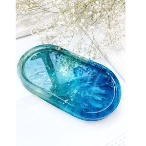 Plateau en résine pour flacons de parfum et présentoir à bijoux, plateau de service pour gâteaux, jus et aliments, pour la maison et l'hôtel - Product Image 3