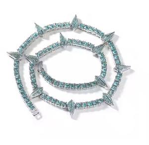 Cadena de hip-hop de alta calidad, cadena de eslabones cubanos de plata personalizada VVS Moissanite para unisex de proveedor indio - Product Image 2